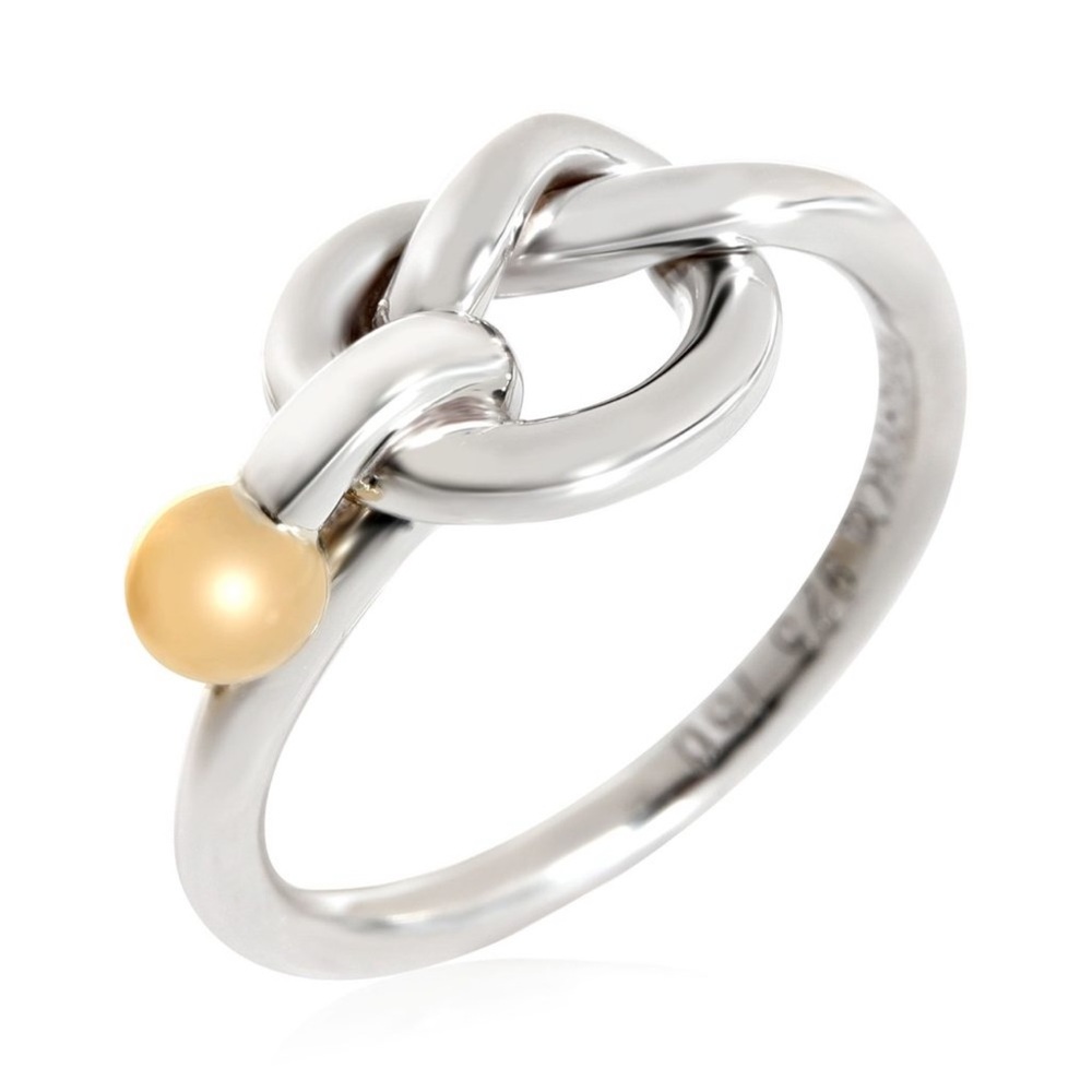 Tiffany & Co. 18k Gold and Sterling Silver Love Knot Ring